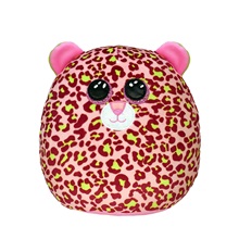 Ty Squishy Beanies párna alakú plüss figura LAINEY, 22 cm - rózsaszín leopárd (1)