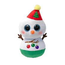 BOOS plüss figura BOBBLE, 15 cm - hóember kalappal (3)
