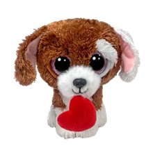 BOOS plüss figura CUDDLES, 15 cm - kutya szívvel (3)