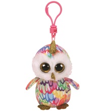 BOOS plüss figura ENCHANTED, Clip 8,5 cm - egyszarvú bagoly (3)