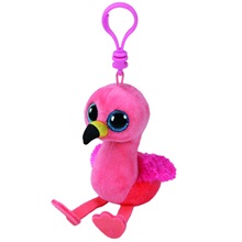 BOOS plüss figura GILDA, clip 8,5 cm - flamingó (3)