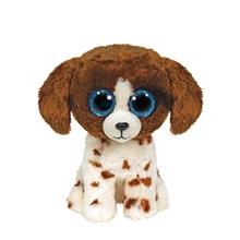 BOOS plüss figura MUDDLES, 15 cm - barna-fehér kutya (3)