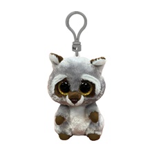 BOOS plüss figura OAKIE, Clip 8,5 cm - szürke mosómedve (3)