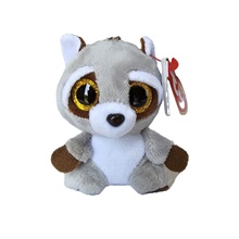 BOOS plüss figura OAKIE, Clip 8,5 cm - szürke mosómedve (3)