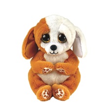 Ty Beanie Bellies plüss figura RUGGLES, 15 cm - barna/fehér kutya (3)
