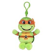 Beanie Babies plüss figura Tini Nindzsa Teknőcök, Clip 8,5 cm - MICHELANGELO (3)