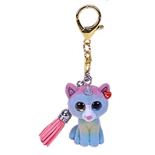 Ty Mini Boos Clip HEATHER - cat with horn (3)