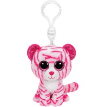 BOOS plüss figura ASIA, Clip 8,5 cm - fehér tigris (3)