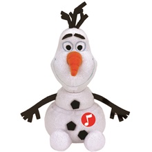 Plüss figura Disney Frozen OLAF, 15 cm - hóember hanggal (1)