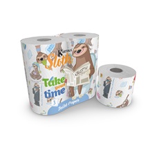 Sloth toalettpapír, 4 tekercs, 3 rétegű, 200 lap, 10x12 cm