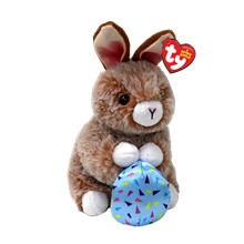 Ty Beanie Bellies plüss figura PRALINE, 15 cm - barna nyuszi tojással (3)