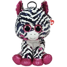 Ty Fashion Sequins nagy méretű flitteres hátizsák ZOEY - zebra (1)