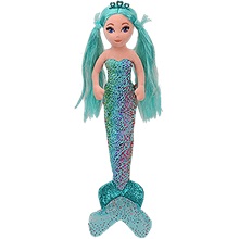 Ty Mermaids plüss figura AZURE, 27 cm - fényes vízkék sellő (1)
