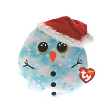 Ty Squishy Beanies párna alakú plüss figura FLECK, 30 cm - hóember (1)