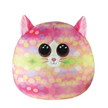 Ty Squish-a-Boos párna alakú plüss figura SONNY, 30 cm - színes macska (1)